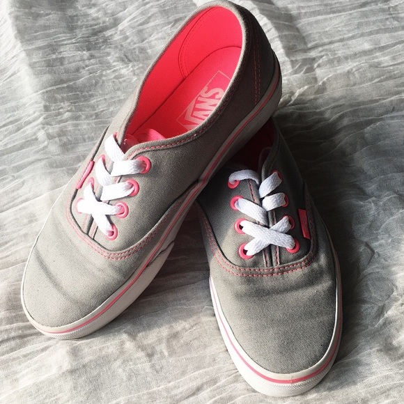 pink and gray vans
